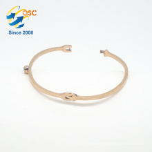 Audit standard size handmade jewelry stainless steel gold cuff bangle bracelet
